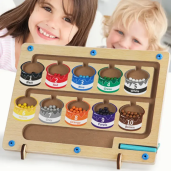Magnetic Color and Number Maze Game