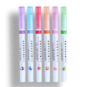 6pcs,S Flower Outline Pen, Fluorescent Curve Pen
