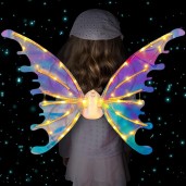 Swing Moving LED Fairy Butterfly Wings Girls Dress