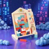 Montessori 3D wooden block puzzle