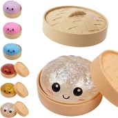 Mini Dumplings Squishy Blind Box with Gliters(1 Pcs)