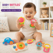 Baby Rattle Teether Toy Infant Grab Hand Shaker
