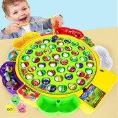 Electric Musical Rotating Fishing Toy
