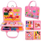 Busy Board Book Bag Toddler Kids (pink)