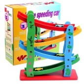 Wooden Car Ramp Toy Car Sliding Rail Care 