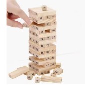 Educational Wood Numbered Tumble Tower game