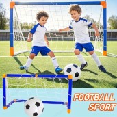 Indoor Mini Folding Football Soccer Ball Goal Post