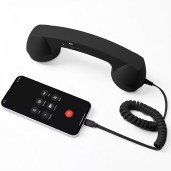 Retro Phone Handset with Type-C Cable