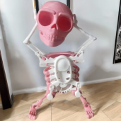 Njection Molded Rocking Skull Dancing Figurine