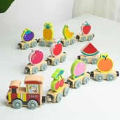 Wooden Magnetic Train Set